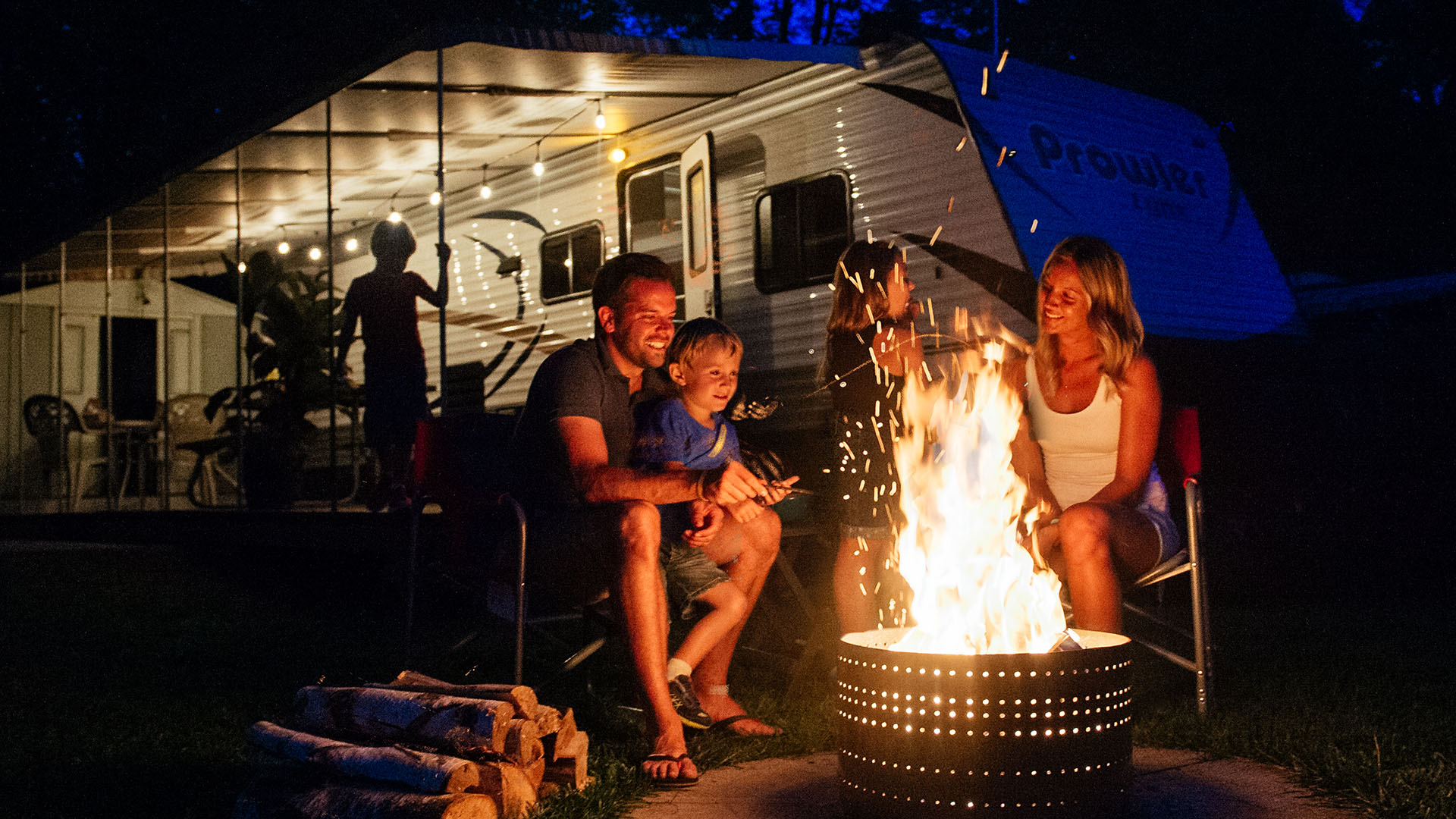 Camping Plage McKenzie feu de camp